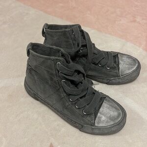 Zara Black Kids High-Top Sneakers
